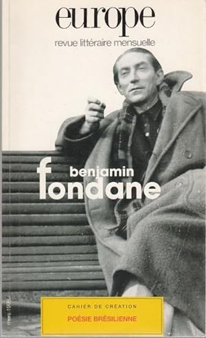 Seller image for Benjamin Fondane (= Europe. Revue littraire mensuelle, no. 827) for sale by Graphem. Kunst- und Buchantiquariat