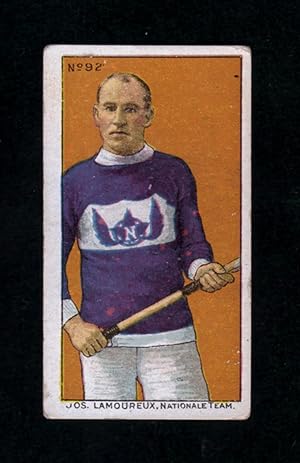 Jos. Lamoureux Vintage Lacrosse Trading Card, 1910 Imperial Tobacco Cigarette Card, Set C60, Card...