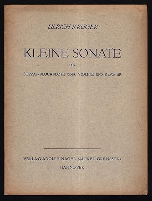 Bild des Verkufers fr Kleine Sonate fr Sopranblockflte oder Violine und Klavier. zum Verkauf von Antiquariat Peda