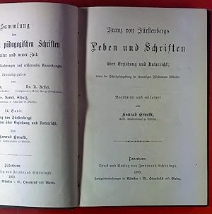 Bild des Verkufers fr Sammlung der bedeutedsten pgagogischen Schriften. Franz von Fstenbergs Leben und Schriften ber Erziehung und Unterricht. zum Verkauf von biblion2