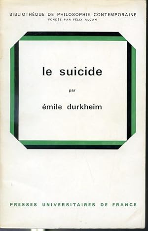 Image du vendeur pour Le suicide - tude de sociologie mis en vente par Librairie Le Nord