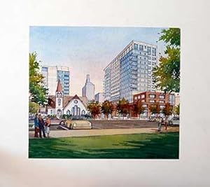 Rendering of a Proposed development called Marshall Squares, San Jose.