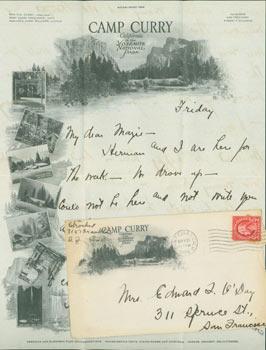 Immagine del venditore per ALS Dollie Roch Strochel to Mrs. Edward O'Day, May 15, 1926. Letter sent from Camp Curry, Yosemite National Park, CA. venduto da Wittenborn Art Books