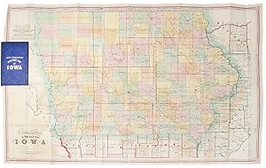 Immagine del venditore per A Township Map of the State of Iowa Compiled from the United States Surveys, official information and personal reconnaissance, showing the streams, roads, towns, post offices, county seats, works of internal improvement, &c., &c venduto da Donald A. Heald Rare Books (ABAA)