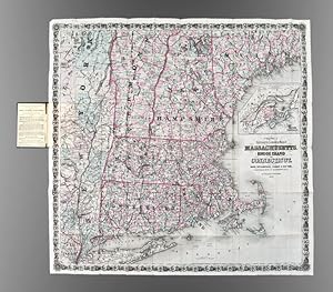 Colton's Railroad & Township Map of Massachusetts, Rhode Island, Connecticut with parts of Maine,...