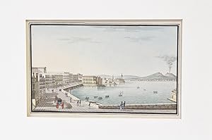 [ECOLE NAPOLITAINE] Vue de Naples et du Vésuve