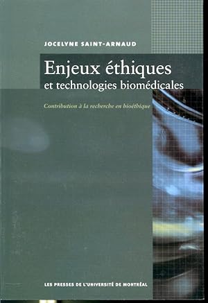 Bild des Verkufers fr Enjeux thiques et technologies biomdicales zum Verkauf von Librairie Le Nord