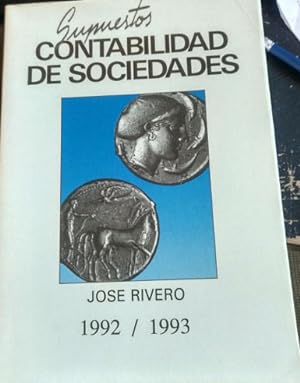 Imagen del vendedor de SUPUESTOS DE CONTABILIDAD DE SOCIEDADES 1992/1993. a la venta por Libreria Lopez de Araujo