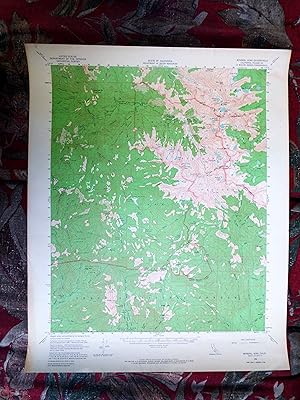 Vintage USGS Map: Mineral King Quadrangle Sequoia National Forest, CA