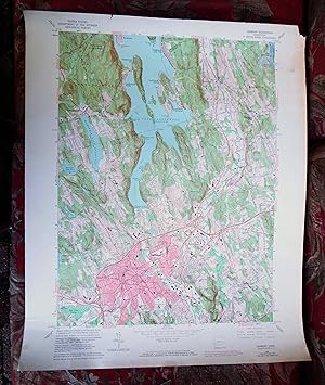 Vintage USGS Map: Danbury Quadrangle Brookflield, Bethel, New Fairfield, CT