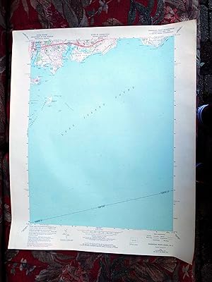 Vintage USGS Map: Sherwood Point Quadrangle, Westport,Long Island Sound CT