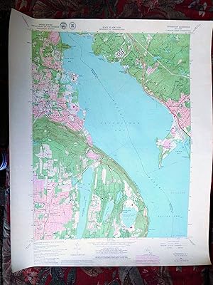 Vintage USGS Map: Haverstraw Quadrangle, Clarkstown, Stony Point, Cortlandt, Croton-on-Hudson NY