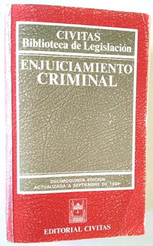 Imagen del vendedor de Enjuiciamiento criminal a la venta por Librera Salvalibros Express