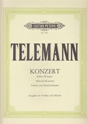Seller image for Concerto for Violin and String Orchestra in B flat major - Violin & Piano for sale by Hancock & Monks Music