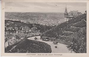 AK Stuttgart. Blick von der neuen Weinsteige. Feldpost