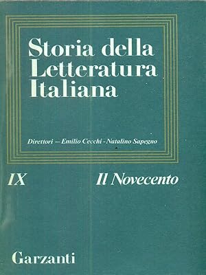 Immagine del venditore per Storia della letteratura italiana. Volume IX Il Novecento venduto da Librodifaccia