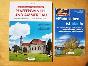 Bild des Verkufers fr Zwei Bcher: 1. "Mein Leben ist blau" : von Knstlern, Knigen und Kuriositten ; Entdeckertouren per Rad oder zu Fu im Fnfseenland und Pfaffenwinkel ; 2. Pfaffenwinkel und Ammergau : wandern - radfahren - baden - Einkehr - Kultur zum Verkauf von Versandantiquariat Manuel Weiner