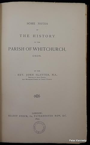 Some Notes of the History of the Parish of Whitchurch, Oxon