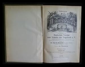 Bild des Verkufers fr Ornithologische Monatsschrift. Herausgegeben vom Deutschen Vereine zum Schutze der Vogelwelt e. V., Dreiigster Band, Jahrgang 1905 zum Verkauf von ANTIQUARIAT Franke BRUDDENBOOKS