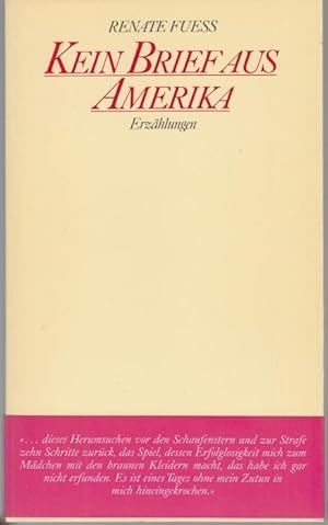 Imagen del vendedor de Kein Brief aus Amerika a la venta por Graphem. Kunst- und Buchantiquariat