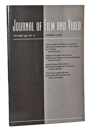 Bild des Verkufers fr Journal of Film and Video, Volume 59, No. 2 (Summer 2007) zum Verkauf von Cat's Cradle Books