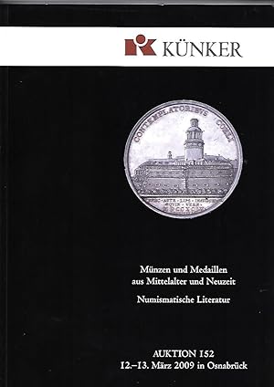 Künker Auktion 152. Münzen und Medaillen aus Mittelalter und Neuzeit, Numismatische Literatur.