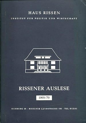 Bild des Verkufers fr Haus Rissen - Rissener Auslese - 1969/70 zum Verkauf von Leserstrahl  (Preise inkl. MwSt.)