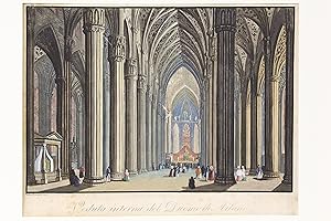 Bild des Verkufers fr Veduta interna del Duomo di Milano zum Verkauf von Librairie Le Feu Follet