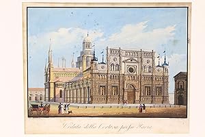 Bild des Verkufers fr Veduta della Certosa presso Pavia zum Verkauf von Librairie Le Feu Follet