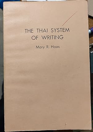 Seller image for Thai System of Writing for sale by Shore Books