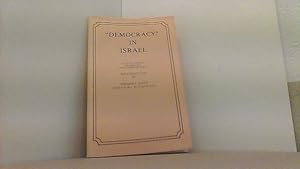 Seller image for Democracy in Israel. for sale by Antiquariat Uwe Berg