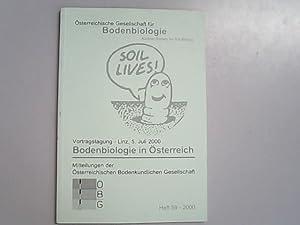 Seller image for Bodenbiologie in sterreich (II) : Vortragstagung der sterreichischen Gesellschaft fr Bodenbiologie am 5. Juli 2000 in Linz ; Kurzfassungen der Beitrge. for sale by Antiquariat Bookfarm
