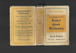 Bild des Verkufers fr Langenscheidt's Pocket Greek Dictionary. Greek - English zum Verkauf von SAVERY BOOKS