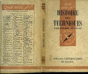 Image du vendeur pour Histoire Des Techniques. mis en vente par JLG_livres anciens et modernes