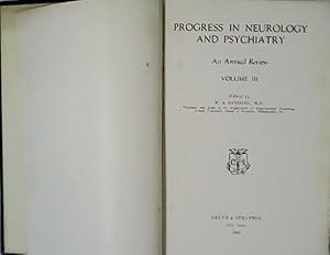 Imagen del vendedor de Progress in Neurology and Psychiatry. An Annual Review. Volume III. a la venta por Librera y Editorial Renacimiento, S.A.