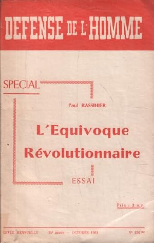 Imagen del vendedor de L'quivoque rvolutionnaire a la venta por librairie philippe arnaiz