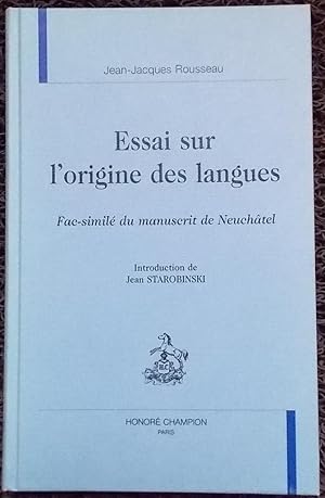 Image du vendeur pour Essai sur l'origine des langues. Fac-simil du manuscrit de Neuchtel. mis en vente par Le Cabinet d'Amateur