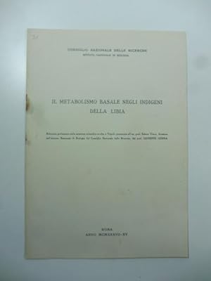 Il metabolismo basale negli Indigeni della Libia