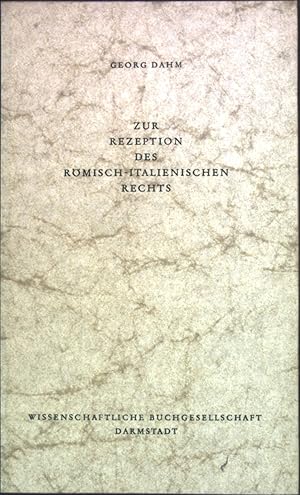 Seller image for Zur Rezeption des rmisch-italienischen Rechts Sonderausgabe MCMLX for sale by books4less (Versandantiquariat Petra Gros GmbH & Co. KG)