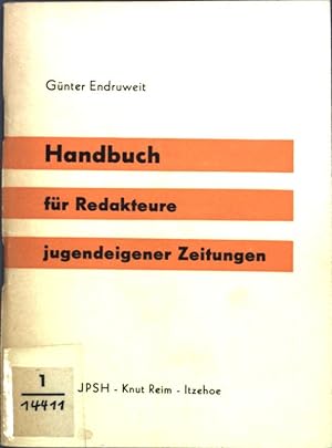 Seller image for Handbuch fr Redakteure jugendeigener Zeitungen. for sale by books4less (Versandantiquariat Petra Gros GmbH & Co. KG)