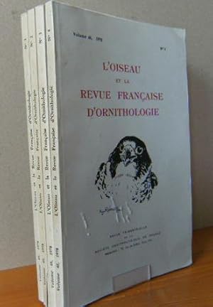 L'OISEAU ET LA REVUE FRANCAISE D'ORNITHOLOGIE. 1978 Vol.48 - No.1-4; Revue trimestrielle