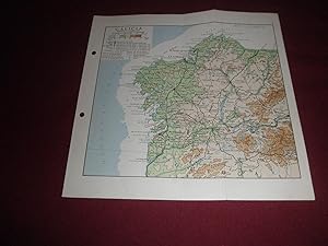 Galicia. Mapa litografico en color