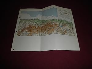 Cantabria, Asturias y Santander. Mapa litografico en color