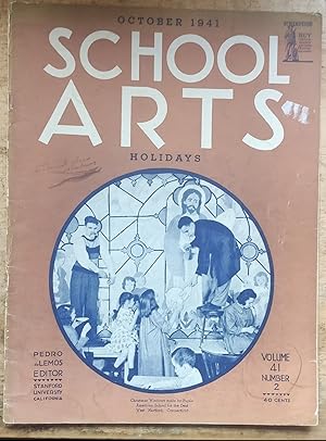 Seller image for School Arts : A Publication for Those Interested in Art Education. Vol. 41,No. 2, October 1941 "Holidays" issue for sale by Shore Books