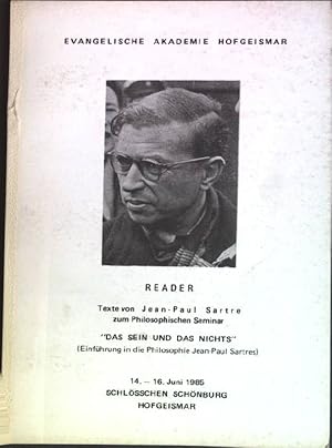 Bild des Verkufers fr Reader - Texte von Jean-Paul Sartre zum Philosophischen Seminar "Das sein und das Nichts" zum Verkauf von books4less (Versandantiquariat Petra Gros GmbH & Co. KG)