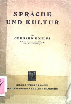 Imagen del vendedor de Sprache und Kultur; a la venta por books4less (Versandantiquariat Petra Gros GmbH & Co. KG)