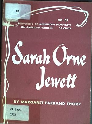 Seller image for Sarah Orne Jewett Pamphlets on American Writers, No. 61 for sale by books4less (Versandantiquariat Petra Gros GmbH & Co. KG)