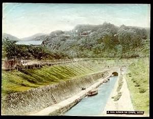 Otsu: Irrigation canal of lake Biwa from sluice gate of Otsu.