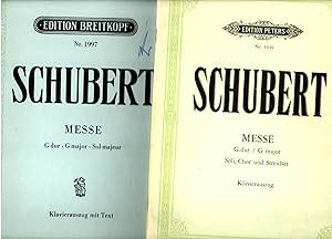 Messe G-Dur / G major Klavierauszug : Ed. BREITKOPF Nr. 1997 // Ed. PETERS Nr. 1049 (ZWEI Hefte)