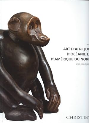 (Auction Catalogue) Christie's, June, 19, 2014. ART D'AFRIQUE D'OCEANIE ET D'AMERIQUE DU NORD